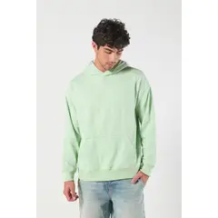 KOAJ - Buzo verde claro oversize con capota y bolsillo canguro HOMBRE