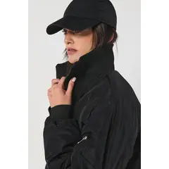 KOAJ - Chaqueta unicolor bomber con manga bolsillo y rib en ba Mujer