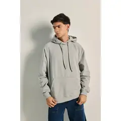 KOAJ - Buzo unicolor con manga ranglan, bolsillo y capota HOMBRE