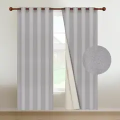 CASATUA - Cortina 100% Blackout Engomada Termica X2 Tipo Lino - Beige