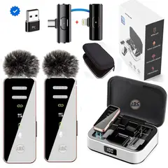 GENERICO - Micrófonos Inalámbricos Solapa para Celular Tipo C Y ¡Phone Lightning