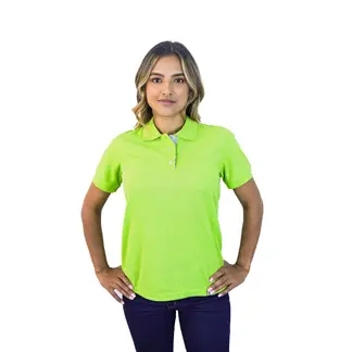 KP K'PO KING - Camiseta tipo polo para mujer verde limon Kapo