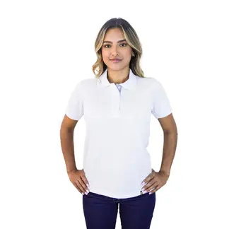 KP K'PO KING - Camiseta tipo polo para mujer blanca Kapo