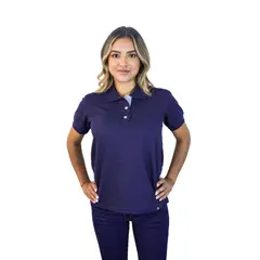 KP K'PO KING - Camiseta tipo polo para mujer azul oscura Kapo