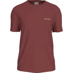 CALVIN KLEIN - Camiseta roja con micro logo