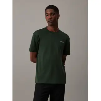 CALVIN KLEIN - Camiseta verde con micro logo