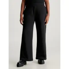 CALVIN KLEIN - Pantalón negro de chándal holgado de felpa de algodón