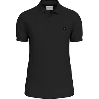 CALVIN KLEIN - Polo Negra Slim De Algodón Elástico