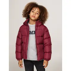 TOMMY HILFIGER - Chaqueta Niño Roja Essential Acolchada Con Gorro