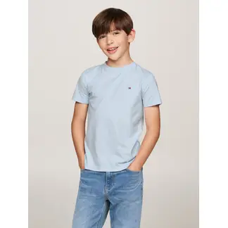 TOMMY HILFIGER - Camiseta Niño Celeste Essential De Cuello Redondo