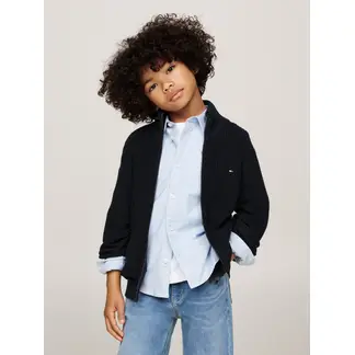TOMMY HILFIGER - Saco Azul Niño Tejido Con Cierre De Cremallera Y Logo