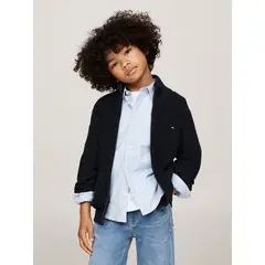 TOMMY HILFIGER - Saco Azul Niño Tejido Con Cierre De Cremallera Y Logo