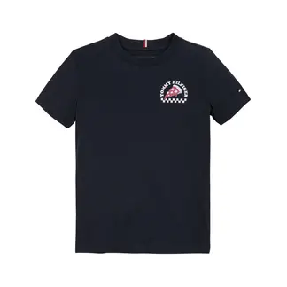 TOMMY HILFIGER - Camiseta azul con logo gráfico Para Niño