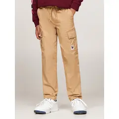 TOMMY HILFIGER - Pantalón Niño Beige Cargo Pull On