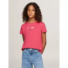 TOMMY HILFIGER - Camiseta Niña Rosa Con Logo Nyc
