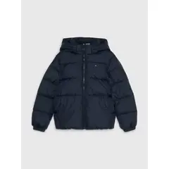 TOMMY HILFIGER - Chaqueta Niño Azul Essential Acolchada Con Gorro