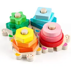 GENERICO - Juguete de Apilar Montessori Clasificador de Formas Niños