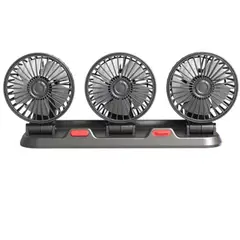 GENERICO - Ventilador Portátil Pequeño De Tres Cabezales Para Cochesca
