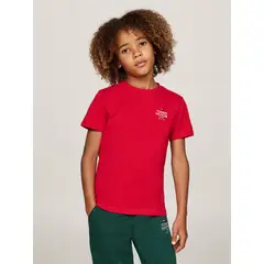TOMMY HILFIGER - Camiseta Niño Roja Con Logo Gráfico En El Pecho