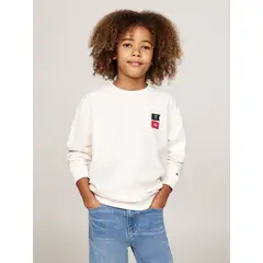 TOMMY HILFIGER - Saco Blanco Niño Con Logo Bordado