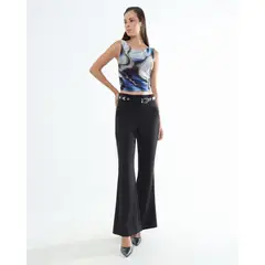 SEVEN SEVEN - Pantalón Flare Para Mujer Negro