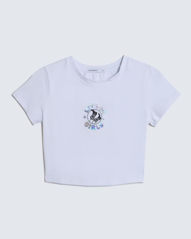 Imagen de Crop Top Estampado Para Mujer Blanco