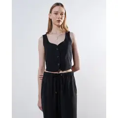 SEVEN SEVEN - Chaleco Para Mujer Color Negro Marca #28250117