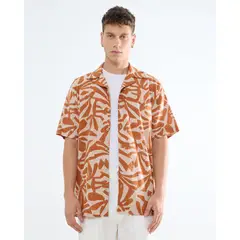 SEVEN SEVEN - Camisa Para Hombre Manga Corta Color Naranja Marca #45012073
