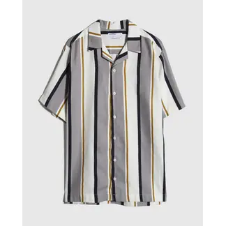SEVEN SEVEN - Camisa Para Hombre Manga Corta Color Gris Oscuro Marca #45012048