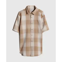 SEVEN SEVEN - Camisa Para Hombre Manga Corta Color Cafe Claro Marca #45012059