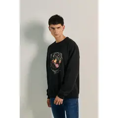 KOAJ - Sueter cuello redondo con estampado de Rottweiler HOMBRE