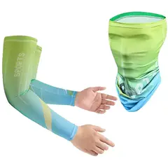 GENERICO - Manga Deportiva + Cuello Bufanda Multiuso Proteccion Uv.