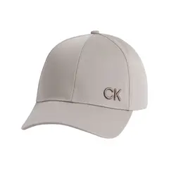 CALVIN KLEIN - Gorra gris con monograma bordado