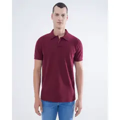 SEVEN SEVEN - Polo Para Hombre Cuello Tejido Color Vino Marca #45110831