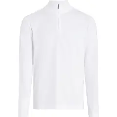 CALVIN KLEIN - Camiseta Blanca Con Cuello Alto Y Media Cremallera