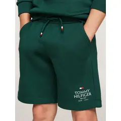 TOMMY HILFIGER - Bermudas Niño Verde Con Logo