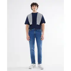 SEVEN SEVEN - Jean Para Hombre Slim Color Azul Medio Marca #45160503