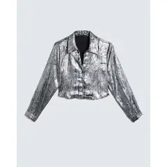SEVEN SEVEN - Blusa Para Mujer Manga Larga Color Plata Marca #28123974