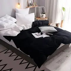 PLUMA HOME - DUVET Negro y Blanco - Funda de Plumón - Doble.