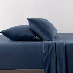 VIANNEY - Sábanas Polar Azul King Size