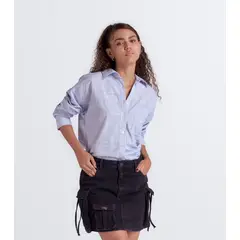 UNSER - Flor Camisa Manga Larga Oversize Con Cuello Y Bolsillo