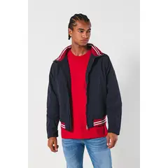 KOAJ - Chaqueta liviana para hombre cuello alto y con capota o Hombre