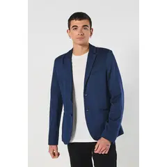 KOAJ - Blazer unicolor con bolsillos de ribete y solapas clásica HOMBRE