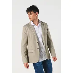 KOAJ - Blazer kaky texturizado con solapas y botones en frente. HOMBRE