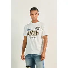 KOAJ - Camiseta cuello redondo para hombre en tono crema clara Hombre