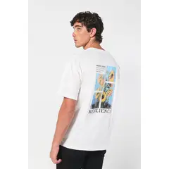 KOAJ - Camiseta Oversize para hombre con estampado en frente y Hombre