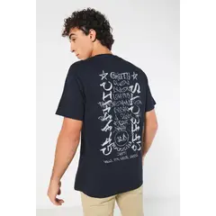 KOAJ - Camiseta con diseño artístico urbano unicolor y manga c Hombre