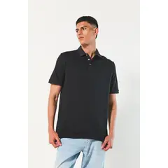 KOAJ - Camiseta unicolor polo con manga corta y botones HOMBRE