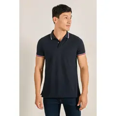 KOAJ - Camiseta polo unicolor para hombre cuenta con 2 botones e HOMBRE