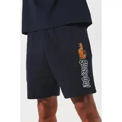 KOAJ - Bermuda azul intensa con estampado de Scooby-Doo Hombre